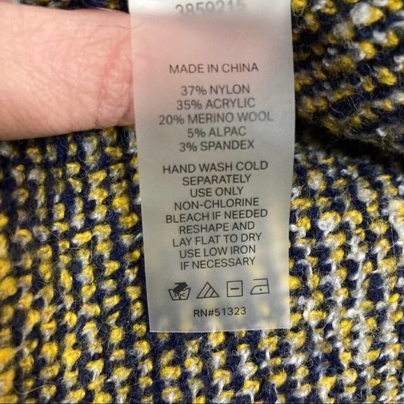 Whitby Preppy Plaid Thick Knit Jumper NEW size M Blue Gray Crewneck - Picture 6 of 7